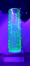 RARE SKLO UNION URANIUM AQUAMARINE GLASS VASE   VACLAV HANUS (1924-2009)