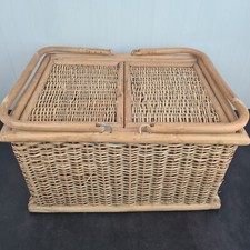 Vintage double Lidded Wicker