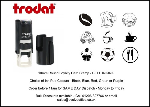 Loyalty card rubber stamp 10mm - loyalty,