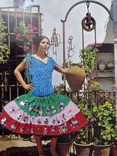 Embroidered Spanish Silk Vintage Postcard 1960's/70s