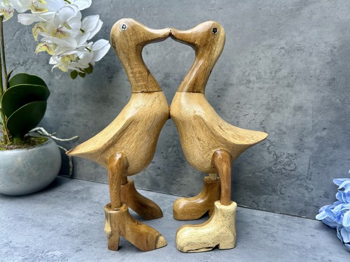 Handmade bamboo duck couple - handmade,