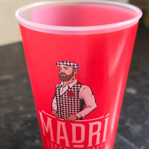 Madri plastic pint lager - madri, lager/beer