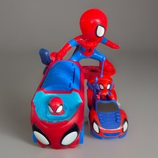 Spider-Man Kids Toy Bundle Remote Buggy, Remote Control Skateboard & 3 In 1 Van 