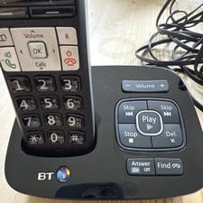 BT Black Cordless Phone Powered By True Call Answer Facilities