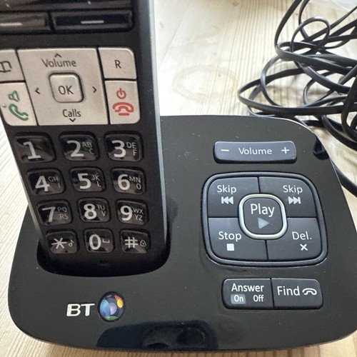 Black cordless phone - cordless,