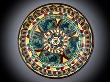STUNNING 1930's VINTAGE SHORTER ART POTTERY MENDOZA 14' CHARGER DISH RHEAD DUCAL