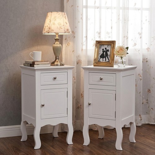Wooden bedside table cabinet - bedside,