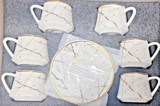 Turkish Tea Set of 6 Cups With