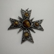 Vintage & Rare Weiss Maltese Cross Pendant 