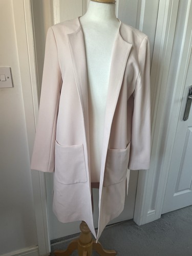 Nude duster coat jacket - nude,