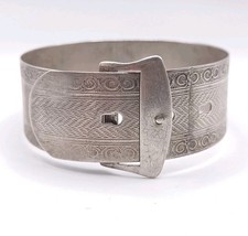 Vintage Sterling Silver Buckle Bangle