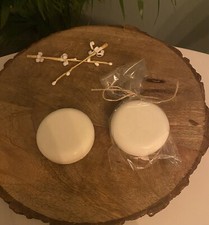 Men’s Cedarwood Large Round Shaving Soap Solid Bar 80g. Handmade 