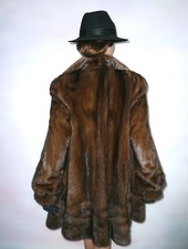SAGA Real Ranch Mink Fur Coat Jacket Demi Buff Sable Норка Vison 12 - 14 - 16 /L