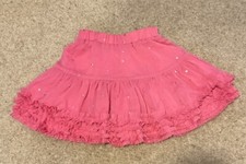 Joules Girls Pink Elastic Waist Low Rise Ruffled Tutu Skirt Size 6 Years