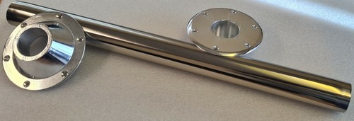Chrome island table leg set - island,