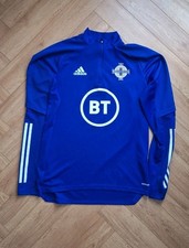 Mens Blue Adidas Northern Ireland Football Training Top Size Uk Small