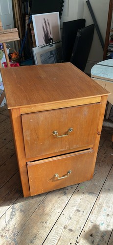 Vintage wooden filing cabinet - filing,