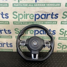 VW SCIROCCO FLAT BOTTOM STEERING WHEEL W/BAG. AIR 1K8419091G 1T0880201K 08-13