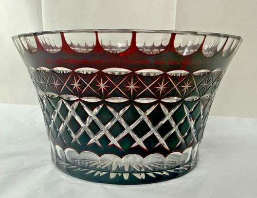 Vintage bohemian ruby red cut - vintage,