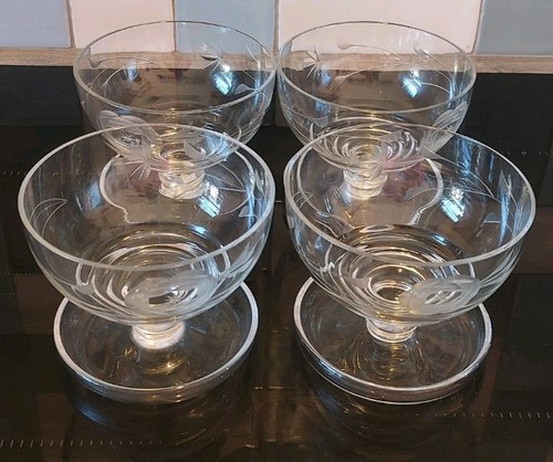 Vintage crystal etched - vintage,