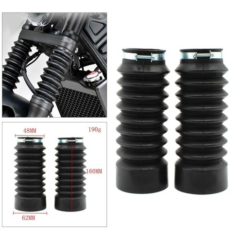 Rubber front fork cover - front,