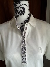 Golfino Ladies Short Sleeve Golf LEOPARD POLO Cream Size UK 14. Excellent Cond.