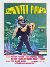 FORBIDDEN PLANET ANNE FRACIS 1956 SCI-FI ROBBY ROBOT RARE EXYUGO MOVIE POSTER