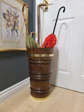 Tall Vintage Brass Bound