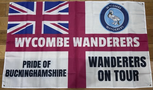 Wycombe wanderers flag 5ft - fc,