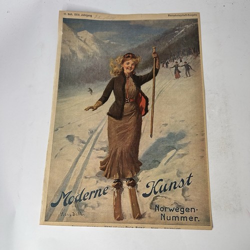 Woodcut print 1880 moderne - woodcut,