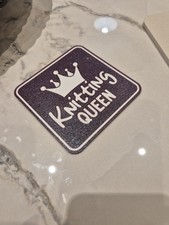 Coaster " Knitting Queen"