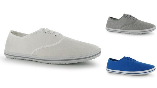 Mens lace canvas pumps - canvas,