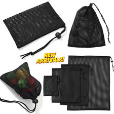 Nylon Outdoor Home Laundry Bag Stuff Sack Mesh Drawstring Bag Storage Bag 1pc