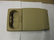 FORD MONDEO MK3 REAR CAMEL LEATHER ARM REST CUP HOLDER STORAGE COMPARTMENT BEIGE