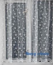 Cheap White Net Curtains , ready to hang  - Sold per Meter - Free postage -