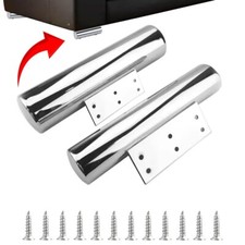 2 x Chrome Silver Tube Legs