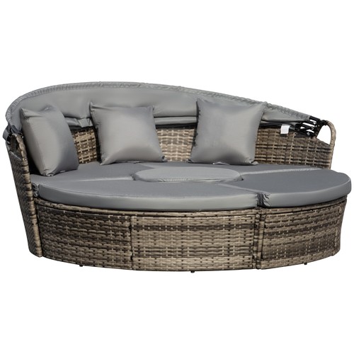 Rattan garden daybed - rattan,