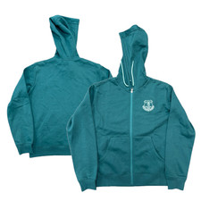 Everton Men's Full Zip Hoodie Football Logo Top - New