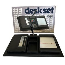 Vintage Berman Desk Set Index Memo Pad Pen Holder Office Stationery Original Box