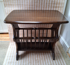 BEUTIFUL ERCOL MAGAZINE RACK VINTAGE RETRO SIDE  / COFFEE TABLE - LOVELY ORDER