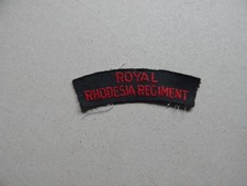 Royal Rhodesia Regiment Cloth Shoulder Title Badge Rhodesian EW