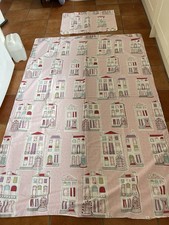 NEXT Fully Reversible Pink Dolls House And Ditsy Floral Single Quilt Cover Exc C