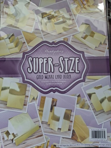 Hunkydory gold mirri card - gold,