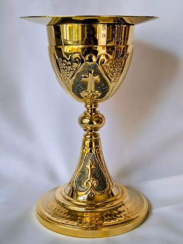 Chalice and paten holy cross - and,