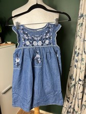 NEXT Embroidered Denim Dress