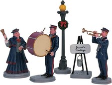 Lemax Christmas Village Decoration Band Ornament Set Of 5 Figurines - 62323
