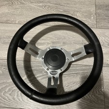 Leather Mountney Steering Wheel Ford Escort Mk1 Cortina Mk2 Capri deep dished 