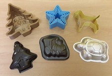 Christmas/Novelty Individual Cake or Jelly Moulds. All in Very Good Condition 
