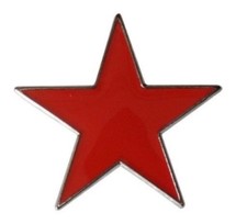 Red star badge pin - badge,