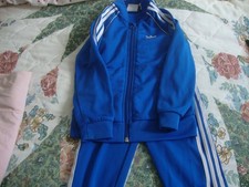 Adidas boys blue white - boys, track
